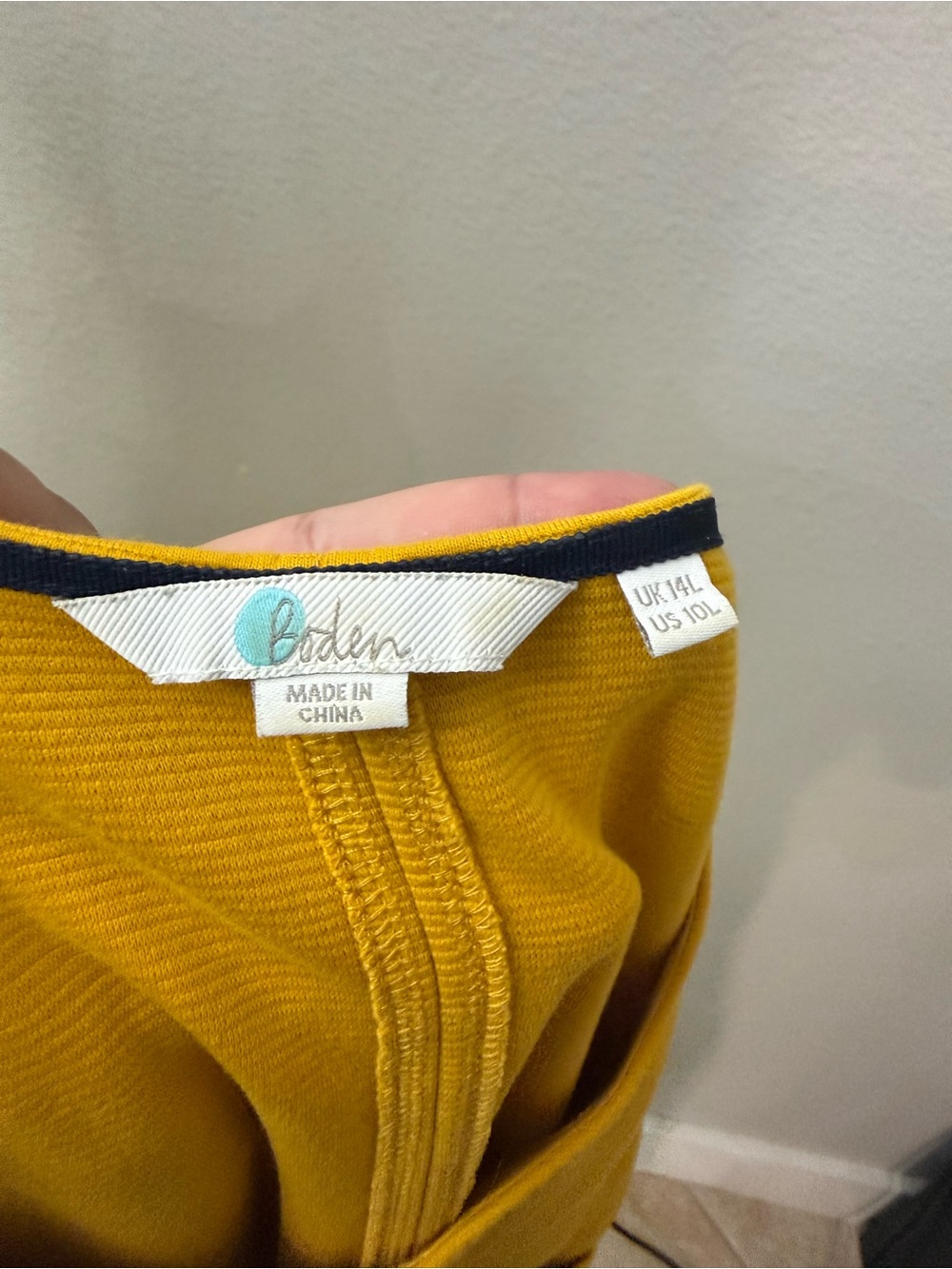 Boden Jasmine Ottoman Dress, Saffron 10L - Picture 10 of 11